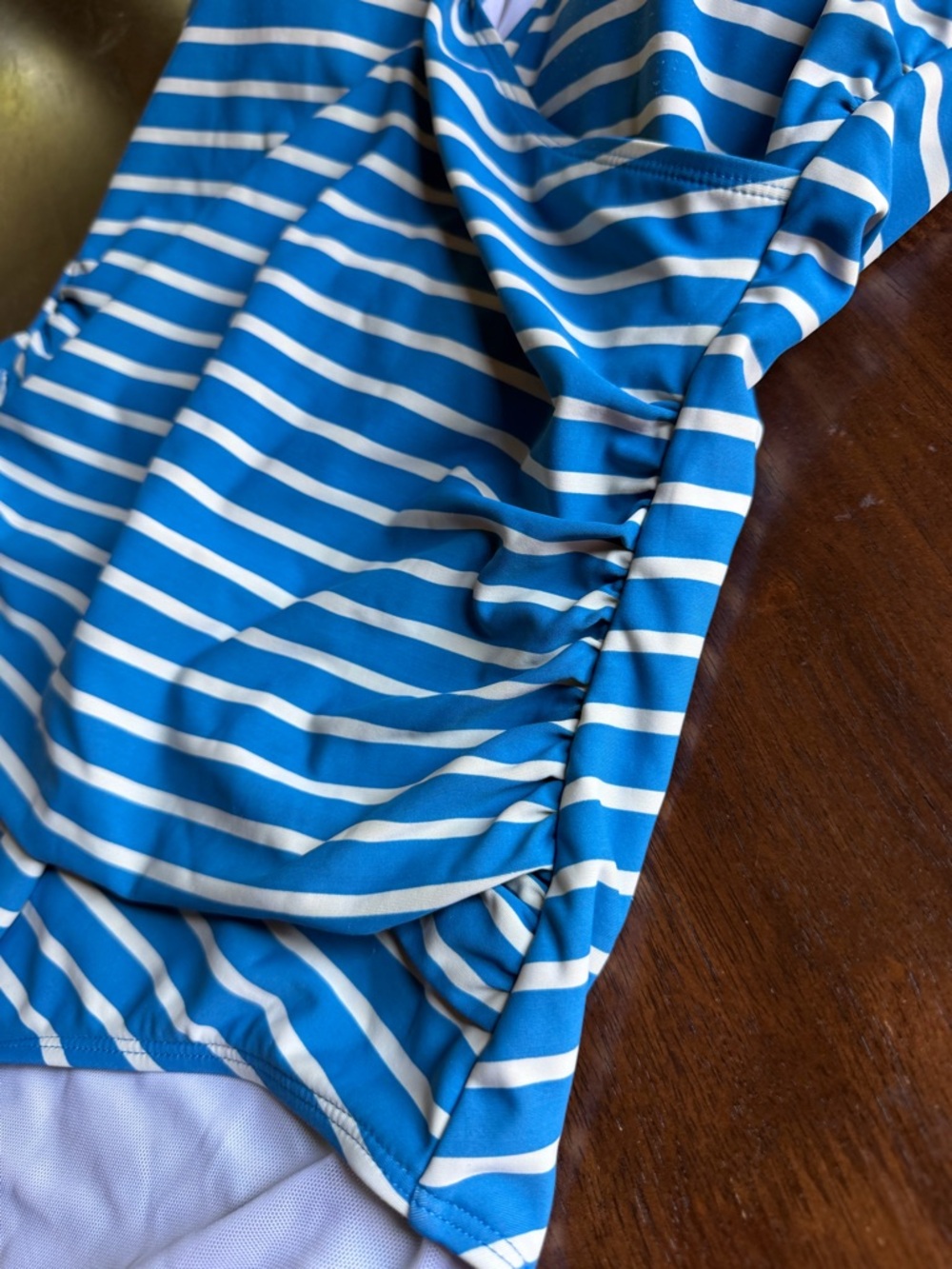 Boden Blue & White Striped One Piece Swimsuit Size 12R - Picture 7 of 10